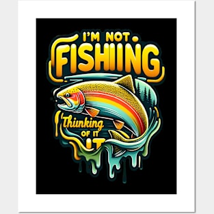 Majestic Rainbow Trout Leaping at Dawn in a Serene Posters and Art